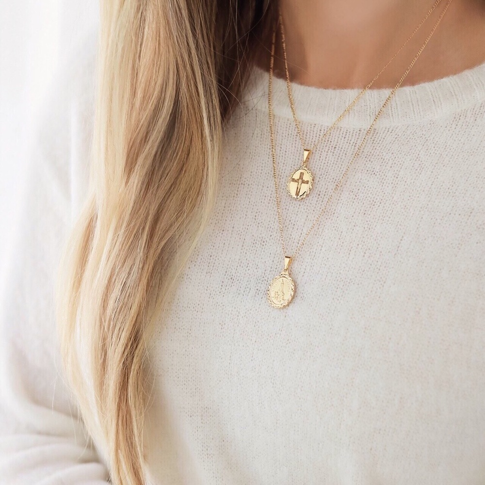 Crucifix Necklace | 18k Gold Filled - Picture 6 of 8